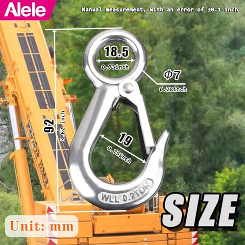 Alele Grab Hooks, 440 Pounds Slip Hooks,Stainless Steel Lifting Hook Rigging Accessory,4 Pack - color: Grab Hooks 0.2T 4p