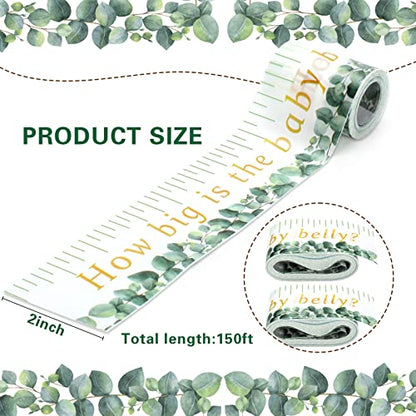 Coume 2 Rolls Baby Shower Measuring Tape 2 Inch x 150 Feet, Greenery - style: Greenery