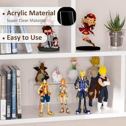 Sezanrpt Acrylic Shelf Riser 12x5.9x6 pack of 2, Large Acrylic Risers for Desserts, Cupcake, Toys, Collectibles, Merchandises, 12x5.9x6 Inch - color: Clear, size: 12x5.9x6 Inch