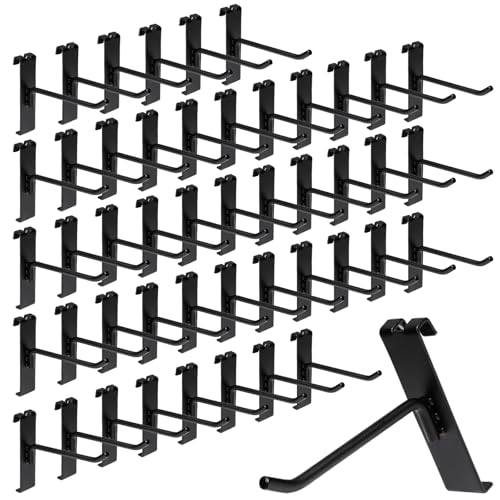 60 Pack Grid Wall Display Hooks, Metal Gridwall Accessories for Retail Stores, Trade Shows, Art and Craft Displays (Black, 4 Inch) - color: Black, size: 4 Inch