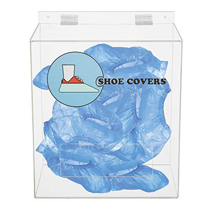 SOURCE ONE Clear Acrylic Storage Box for Hair Nets, Shoe Covers, and Beard Covers (Shoe Covers)