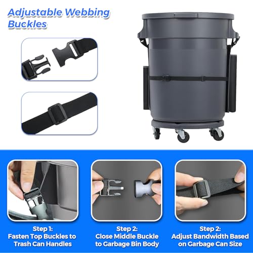 1680D Trash Can Caddy Bag, 10 Pockets Organizer