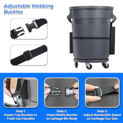 1680D Trash Can Caddy Bag, 10 Pockets Organizer