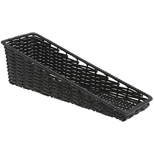 HUBERT Black Tapered Storage Basket - 7 1/2"L x 24"D x 1 1/2" to 7"H - color: Black, size: 7.5"Lx24"Dx1.5-7"H