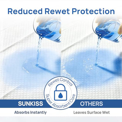 SUNKISS Disposable Bed Pads 30" x 36", Super Absorbent Pee Pads, 50 Count - size: 30" x 36"(50 Count)