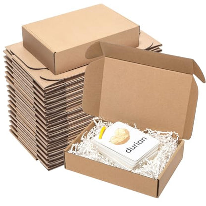 Wowxyz Shipping Boxes 9x6x2" 60 Pack Brown Corrugated Cardboard Box Mailer - size: 9x6x2"