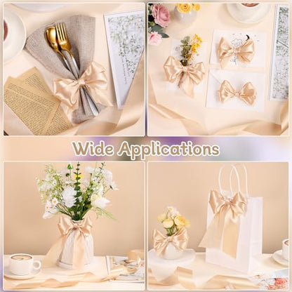 woric Champagne Gold Ribbon 1 1/2 Inch 60 Yards - color: Champagne Gold
