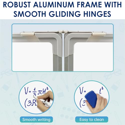 Whiteboard Set, 47x18 in White Board Dry Erase for Wall with Magnetic Notes - size: 47x18"