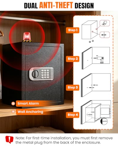 𝐔𝐩𝐠𝐫𝐞𝐝𝐞𝐝 2026 Fireproof Safes for Home| 1700°F 35-Min Protection - size: 2.8 Cuft-35MINS