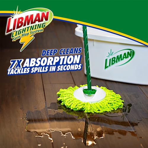 Libman Lightning Spin Mop System with Bucket & Wringer, 1 Refill Head - style: Spin Mop +1 Refills