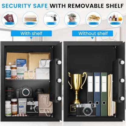 [16.54" Tall] Safe Box, 2.8 Cuft Home Safes With Fireproof Bag - size: 2.8 Cuft
