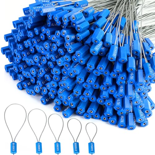 Nuogo 200 Blue Steel Security Cable Seals - color: Blue