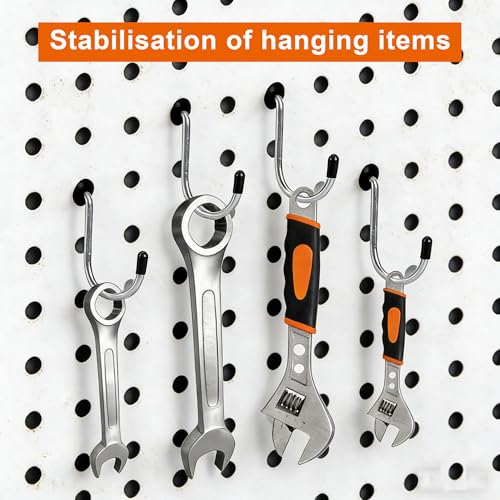 Pegboard Hook Locks, for Stopping Hooks from Falling Off, 60PCS, Black - color: Black