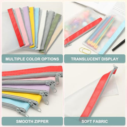 PATIKIL 8.5x4 Inch Money Bags with Zipper, 8Pcs Clear PVC Cash Deposit Bank Pouch Envelopes Check Wallet for Coin Cosmetics Invioce Bill, White - color: White