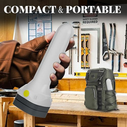 Rechargeable Flashlight High Lumens, 3-in-1 Spotlight Floodlight Strobe
