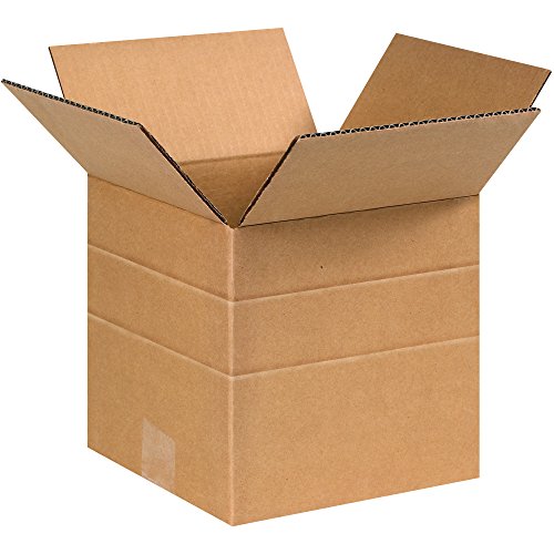 Tape Logic TLMD888 Multi-Depth Corrugated Boxes, 8" x 8" x 8", Kraft (Pack of 25) - size: 8 x 8 x 8"