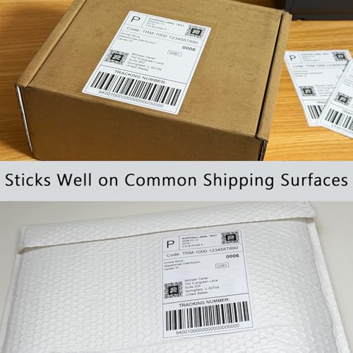 4 x 6 Thermal Shipping Labels 500 Labels Fanfold Direct Thermal Printer Paper Commercial Grade Thermal Printer Sticke Perforated Thermal Printer Labels, 1 Stack