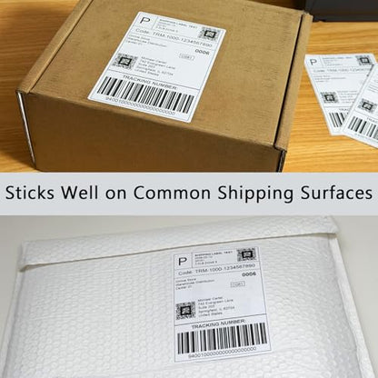 4 x 6 Thermal Shipping Labels 500 Labels Fanfold Direct Thermal Printer Paper Commercial Grade Thermal Printer Sticke Perforated Thermal Printer Labels, 1 Stack