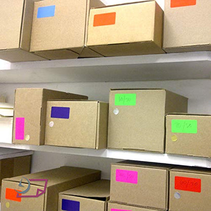 NextDayLabels 500 Rectangle Stickers, Color Coding Labels Roll, (3" x 5") - color: Black