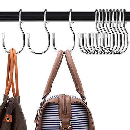 24-Pack Purse Hangers for Closet, Large 5-inch Twist Design Hooks for Bags, Purses, Handbags, Belts, Scarves, Hats (Platinum) - color: 24 Pack Platinum