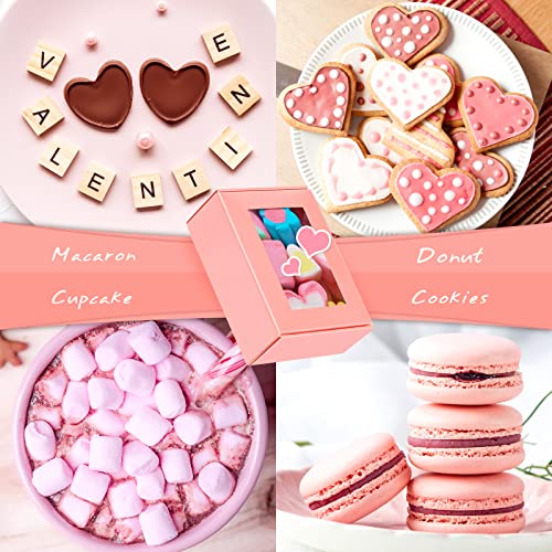 Zonon Mini Kraft Soap Boxes with Window Homemade, Pink, 30 Pcs - color: Pink