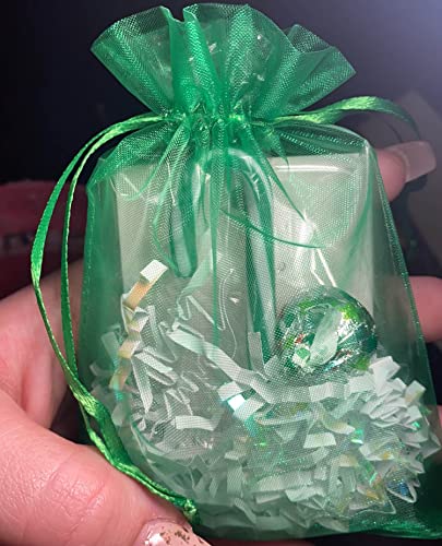 Sheer Organza Mesh Drawstring Gift Bags Reusable 50pcs 4x6 Inch Green - color: Green 4x6in 50pc
