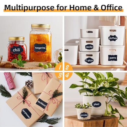 Homrelaxy 360 Pcs Chalkboard Labels Stickers for Glass Jars, 2.1"x 1.4" - size: 2.1"x1.4"