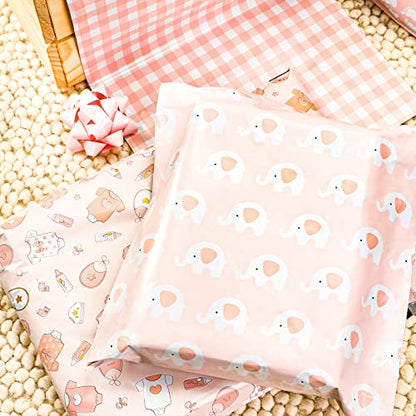 RUSPEPA Baby Poly Mailers Shipping Bags Pretty Thick Self Adhesive Mailing Envelopes, 10x13 inches, 40 Pack