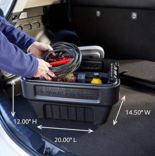 Rubbermaid® ActionPacker®️ 8 Gal Lockable Storage Box Pack of 4, Outdoor, Industrial, Rugged, Grey and Black - size: 8 gal-(Pack of 4)
