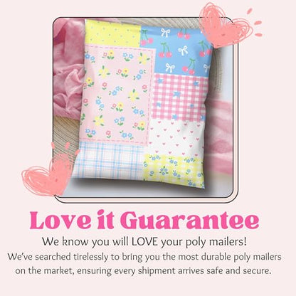 Picksie Mailers- 6x9 Designer Poly Mailers Shipping Bags Small Biz Supplies - color: Pretty Little Patchwork, size: 6x9