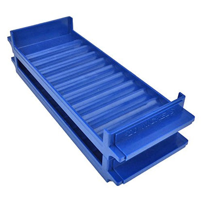 Rolled Coin Plastic Storage Tray, Nickels, Blue (1 Tray) - size: 1 Tray