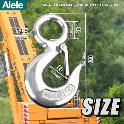 Alele Grab Hooks,2T Crane Scale,Slip Hooks,4400 lbs Stainless Steel Heavy Duty Lifting Hook Rigging Accessory (Grab Hooks 2000kg) - color: Grab Hooks 2000kg