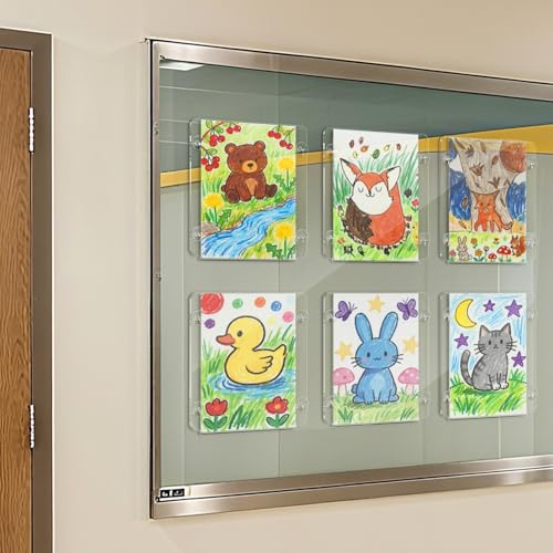 NIUBEE 12 Packs Acrylic Window Door Sign Holder with Suction Cup 8.5 x 11