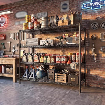 Garvee 2600LBS 4-Tier Storage Shelves Heavy Duty, Adjustable Metal Shelving - size: 55"Wx17.7"Dx63"H(4-Tiers)