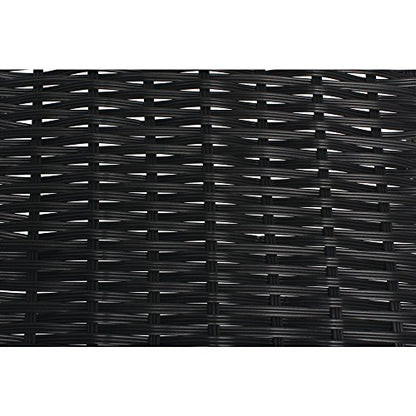 HUBERT Wicker Look Tapered Storage Basket, Rectangular Black - 15 1/2"L x 14"D x 1 1/2" to 4"H - color: Black, size: 15.5"Lx14"Dx1.5-4"H