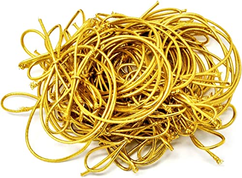 Mandala Crafts 16 Inch Gold Pre-Tied Stretch Loops for Gift Wrapping - color: Gold, size: 16 Inches