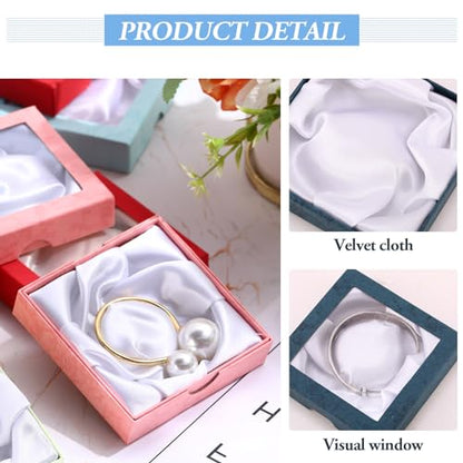 Yeaqee 48 Pcs Jewelry Gift Boxes Bulk, 3.5 in Square Cardboard