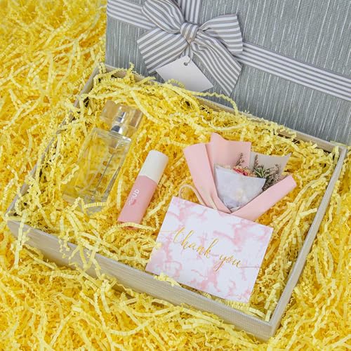 Caleihd Crinkle Cut Paper Shred Filler Gift Cushion Streamer Yellow - color: Yellow