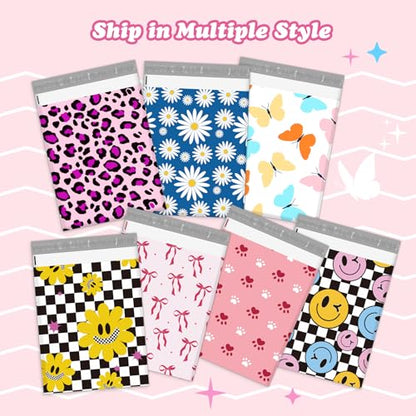 Fuxury Poly Mailers 14.5x19" 50pcs,Cute Shipping Bag for Clothes,Smiley - color: Smile Face, size: 14.5x19" 50pcs