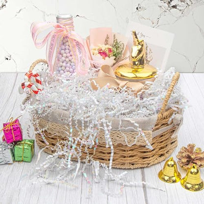 Caleihd Crinkle Cut Paper Shred Filler Gift Cushion Streamer Diamond White - color: Diamond White