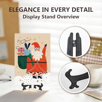 Artliving 4 Inch Black 12pcs/Set Plastic Easels Plate Display Stands Picture Frame Stand Holder - color: Black, size: 4 inch (12 pack)