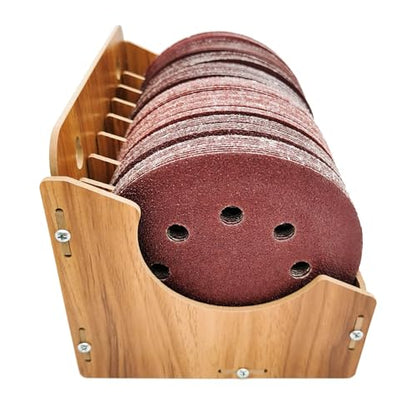 8-Tier Sandpaper Organizer Fit for Sanding Discs 5 Inch, Sandpaper Storage Holder, Woodworking Tool Box Organizers and Storage Rack (Excluding Sandpaper), 2 Pack - style: 2 Pack