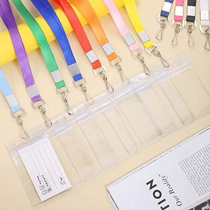 24 Pack Cruise Lanyards with Waterproof Badge Holders, Colorful - color: 24pcs Colorful