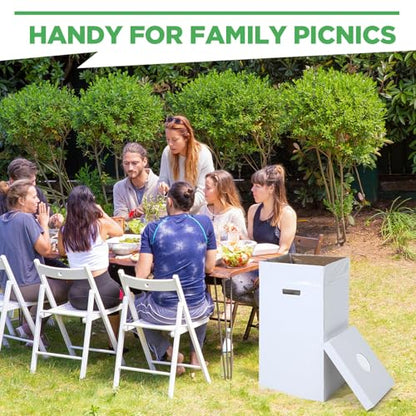 3 Pcs Disposable Cardboard Trash Cans with Lids and Bags, 40 Gallon - size: 40 Gallon