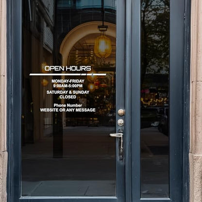 Business Hours Sign for Window – Modern (MODERN) - color: MODERN