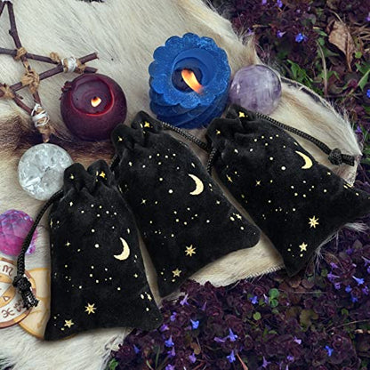 Hillban 30 Pcs 2 x 3, Black Velvet Bag with Drawstring for Jewelry - color: Black, size: 2 x 3 Inch