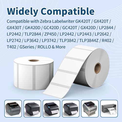 2.25" x 1.25" Direct Thermal Labels,Compatible with Zebra ZD410 ZD411 LP2824 ZD421 ZD420 GK420d, Rollo, MU,12 Rolls 12000 Pcs 2-1/4x1-1/4 Barcode Self-Adhesive Address Shipping Stickers - color: Zb 2.25x1.25 | 12rolls-12000p