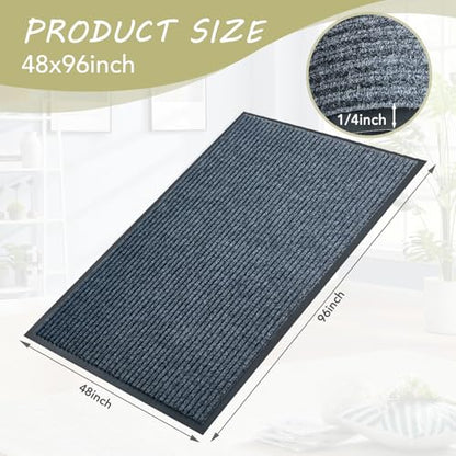 Front Door Mat, 4'x8'Indoor Outdoor Welcome Commercial Floor Mats - size: 48"x96"