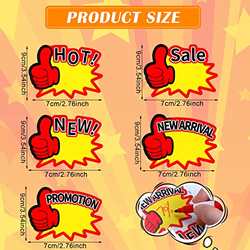 Tinlade 500 Pcs Price Tag Stickers, Starburst Sale Signs for Retail Store
