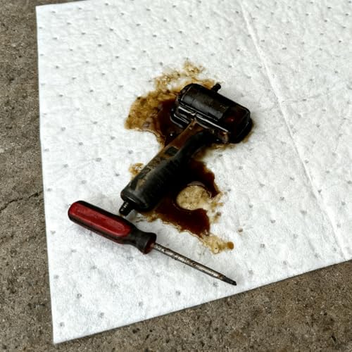 Oil Spill Absorbent Pads, 17"x13.8" - color: 30 white 17"x13.8"